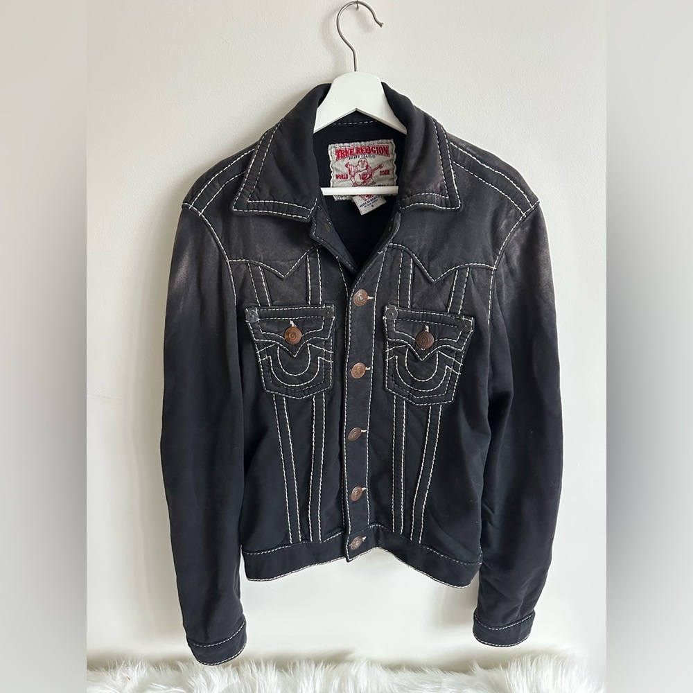 Vintage True Religion Black Cotton Jacket “Jimmy Super T”